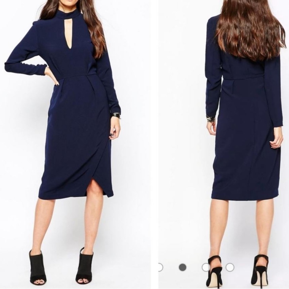 Just Female Anthro Nacy Blue Eli Pencil‎ MIDI Dress